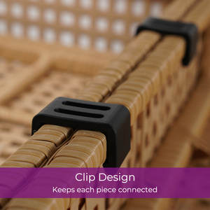 Ensemble de 2 meubles de patio en osier sans accoudoirs, canapé et table basse - Product Image 5