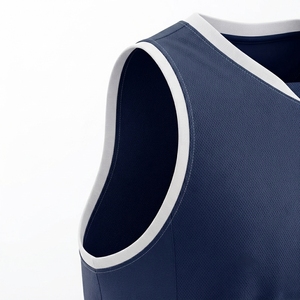Maillot de basket personnalisé pour homme, col en V, sans manches, en mesh, vêtements de sport, séchage rapide, uniforme d'équipe, débardeur - Product Image 5