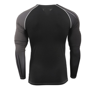 Camisetas Deportivas Rash Guard para Hombre al por Mayor, con Logotipo Personalizado, Impresión Digital, Ligeras, de Poliéster/Nailon de 160g, Tendencia en Moda - Product Image 2