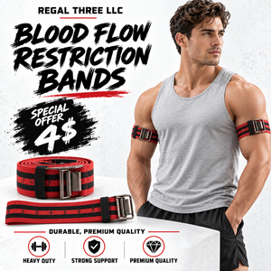 <b>Workout</b> Fitness BFR Compression Bands Training Muscle Fit Bicep Bands Men Professional Gym Trainer Blood Flow Restriction Bands - Product Image 1