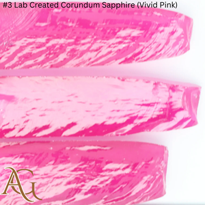 # 3 zafiros de corindón cultivados en laboratorio (rosa intenso) en forma de bola, sintéticos, creados por fusión de llama, gemas simuladas para corte lapidario. - Product Image 5