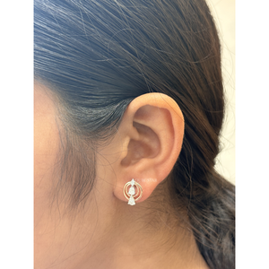 Modernos Pendientes de Oro Fino de 14K con Diseño de Triple Pera Circular y Circonitas Cultivadas en Laboratorio de 0.70 Ct, Certificados por IGI, Joyería de Lujo para Mujer - Product Image 1
