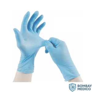 Gants d'examen en nitrile bleus Bombay Medico taille M - Instruments chirurgicaux - Product Image 3