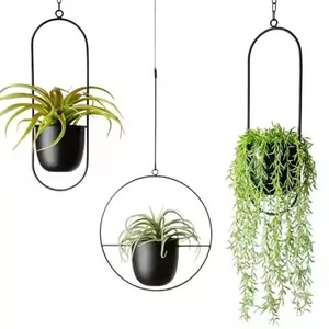 Colorful Metal Hanging Flower Pots Set of 5 With Polka Dot Design For Indoor Outdoor Use Modern Planters Pots - Product Image 6