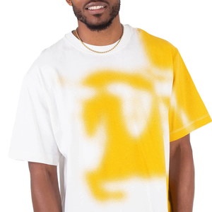 Unisex <b>T</b>-Shirt Silk Screen Printed 100% Cotton Nonwoven 220 Grams Front And <b>Back</b> Dye Print - Product Image 4