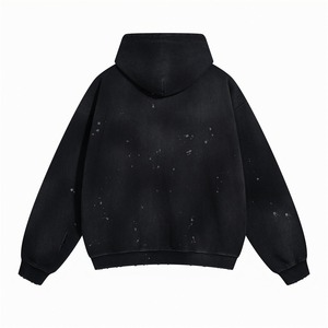 Sweat à capuche 100 % coton pour homme, délavé à l'acide, personnalisable avec logo, OEM, léger, anti-rétrécissement, à prix abordable - Product Image 6