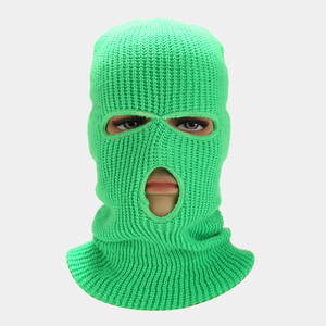 Vente en gros de masques balaclava en acrylique personnalisés pour l'hiver, style hip-hop, 3 trous, coupe-vent, pour le ski, les sports et la plage - Product Image 5