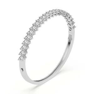กำไลข้อมือทองคำแท้ 14k/18k ดีไซน์หรูหรา รูปทรงหยดน้ำ ประดับเพชรแล็บ สามารถเปิดได้  เครื่องประดับแฟชั่นสวยหรูสำหรับผู้หญิง - Product Image 2