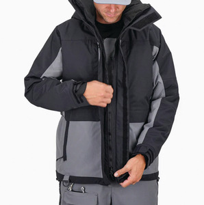 Chaqueta de invierno para hombre, deportiva, para ciclismo, pesca, esquí, con capucha, cortavientos, impermeable, cálida, estilo mandarín, servicio OEM. - Product Image 3