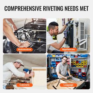 Kit di Utensili Pneumatici per Rivettatura ad Aria Compressa 20.2KN con Pistola per Rivetti a Strappo e Pistola Idraulica per Rivetti, Kit Meccanico - Product Image 6