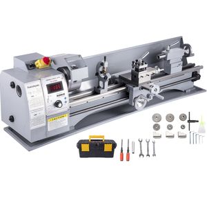 Tornio di Precisione in Metallo Mini 210x720, 2500 RPM, Velocità Variabile, 750W, Tornio Manuale per Lavorazione Metalli, 2500 RPM - Product Image 1