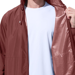 New Design <b>Light</b> Weight Rain <b>Jacket</b> High Quality Solid Color Zipper Closure Outdoor <b>Men</b> Waterproof Windbreaker <b>Jackets</b> - Product Image 5