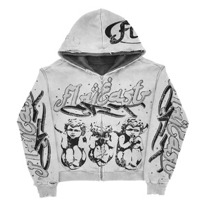 Conjunto Deportivo Flair con Sudadera con Capucha y Cremallera y Pantalones Deportivos Largos, Ropa Urbana Unisex para Adultos, Otoño, 100% Algodón Estampado - Product Image 5