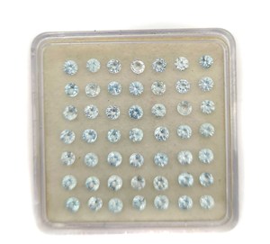 พลอยโทแพซสีฟ้าธรรมชาติทรงกลม จำนวน 100 เม็ด ขนาด 2.25 มม. พร้อมใบรับรอง IGI สำหรับทำเครื่องประดับ - Product Image 5