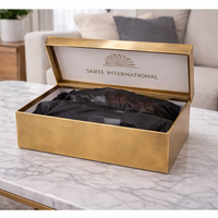 Boîte de rangement pour chaussures en laiton décorative haut de gamme, organisateur individuel de luxe, fait main, écologique, anti-poussière, élégant, moderne, pour salon