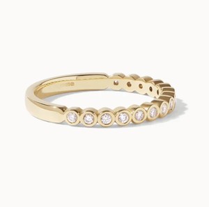 Moissanite Half Eternity Bezel <b>Set</b> Band Her 925 <b>Sterling</b> <b>Silver</b> Engagement Wedding Band Stackable Anniversary Promise <b>Ring</b> - Product Image 2