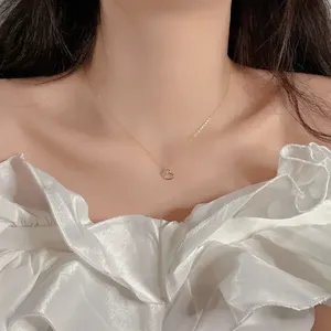 AMBER JEWELS Collier pendentif unisexe en argent 925 avec moissanite, ensemble de bijoux de luxe, taille brillant, sertissage à griffes - Product Image 4