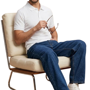Polo T-shirt blanc confortable coupe ajustée pour homme, collection été 2026, séchage rapide, respirant, unisexe, grandes tailles, vente en gros, haute qualité, OEM - Product Image 2