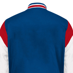 Custom Logo Printed Geometric Reversible <b>Waterproof</b> Unisex Varsity <b>Jacket</b> Letterman College Plus Size <b>Winter</b> Street Wear Wool - Product Image 4