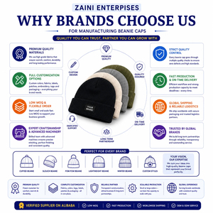 ZAINI 100% Acrylic Waffle Knit Dark Green Beanie with Embroidery Custom Logo Winter <b>Hat</b> - Product Image 5