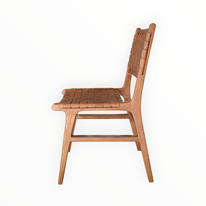 Chaise de salle à manger en cuir traditionnelle durable avec structure en bois pour l'ameublement de la maison - Product Image 3