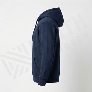 Premium OEM <b>Plain</b> Heavyweight Fleece Logo Printed Cotton Oversize Custom <b>Hoodies</b> Men <b>Black</b> Winter Streetwear Wholesale Apparel - Product Image 3