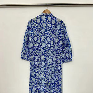 Vestido Kaftan Floral de Algodón Hecho a Mano: Ropa de Verano Estilo Boho - Product Image 5