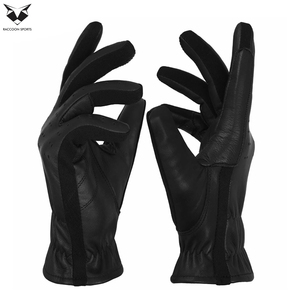 Guantes de Montar a Caballo de Cuero Genuino, Talla L, Color Negro Sólido, Precio al por Mayor, Guantes de Seguridad de Alta Calidad para Hombres - Product Image 3