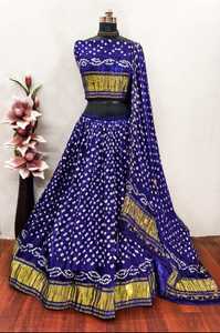 Lehenga Choli Bandhani Tradicional para Mujer, Ropa Étnica de Diseñador - Product Image 2