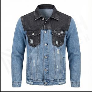 Chaqueta vaquera personalizable para hombre con relleno de algodón, tela transpirable lavada Vintage, fábrica al por mayor, suave y cómoda - Product Image 2