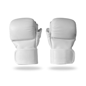 Nouvel équipement d'arts martiaux mixtes (MMA) tendance, directement de l'usine, avec logo personnalisé, couleur unie blanche, pour grappling, sparring, gants de MMA - Product Image 1