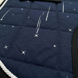 Luxury Horse Saddle Pad with Ear <b>Bonnet</b> Set Diamond Quilting Soft Fabric Breathable Diamond Stitch Anti Sweat Riding Gear - Product Image 6