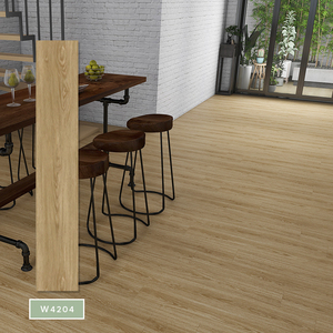 Vente directe d'usine, revêtement de sol en vinyle SPC de luxe de couleur marron à l'aspect bois pour la décoration intérieure d'hôtel, 1220*182 mm à bas prix - Product Image 1