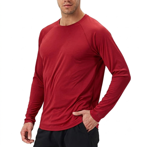 Haut de sport à manches longues pour homme, anti-UV, séchage rapide, en polyester, gris foncé - Product Image 2
