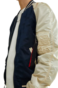 Chaqueta de Invierno Personalizada para Hombre con Bordado, Chaqueta de Cuero de Oveja de Doble Cara con Cuello Alto y Manga Larga, Estilo Bomber a la Moda - Product Image 2