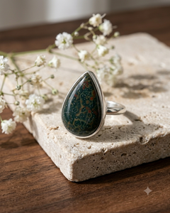 Natural Ocean Jasper Gemstone <b>Ring</b> Solid 925 Sterling Silver Handmade Oval Bezel Setting Third Party Certified <b>Ring</b> Fine - Product Image 3