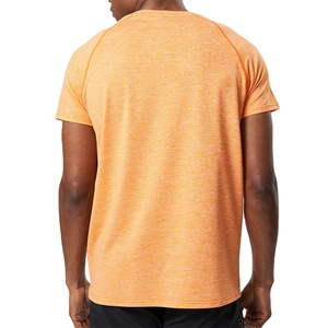 T-shirt en coton 100% respirant de haute qualité, à manches courtes, col rond, coupe classique, uni, avec impression numérique de logo personnalisé pour hommes - Product Image 4