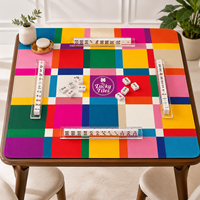 Tapis de Mahjong Pliable de Luxe en Néoprène à Blocs de Couleurs Personnalisés 33'' pour Boutique de Cadeaux, Tapis de Jeu de Poker en Gros