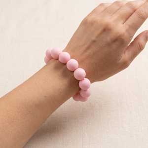 Handmade Resin Beaded <b>Bracelet</b> Round Pastel Resin Beaded <b>Stretch</b> <b>Bracelet</b> Handmade Colorful Fashion Jewelry - Product Image 4