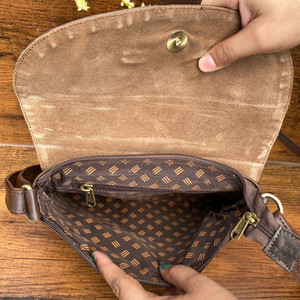 Wholesale OEM/ODM Stylish Women Full Grain Genuine Leather Handbag High Quality Cow Leather Luxury Designer Luxury Crossbody Bag - Product Image 6