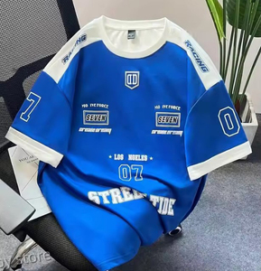 Custom Men's T-Shirt Jersey 100% Cotton/Polyester Knitted O-Neck Regular Fit Short Sleeve Breathable Anti-shrink T shirt - Product Image 1