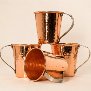 Tazas Moscow Mule de Cobre Puro Hechas a Mano al por Mayor, Taza de Cobre Sólido Martillado con Asa de Latón Resistente, para Bar y Regalos - Product Image 5