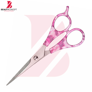 Ciseaux de barbier roses de qualité supérieure avec poignée en plastique antidérapante, ciseaux professionnels pour une coupe et un coiffage précis - Product Image 4