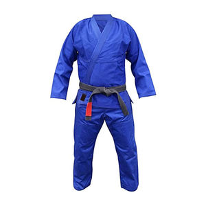 Durable Karate Gi Uniform Set Made from Soft Comfortable Breathable Cotton Blend Fabric with Reinforced Collar and <b>Knees</b> - Product Image 6