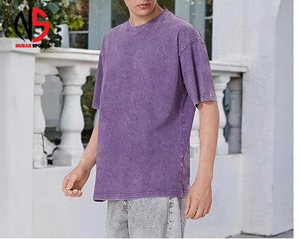 Hot Selling Cropped <b>Box</b> Fit t Shirt Blank Oversized Acid Washed Boxy Fit Oversize <b>Drop</b> Shoulder Vintage Heavy Breathable In 2026 - Product Image 4