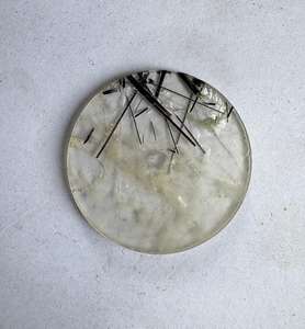 Esfera de Reloj de Cuarzo Rutilado Negro Natural, Esfera de Piedras Preciosas Personalizada, Esfera de Reloj de Lujo con Piedras Preciosas - Product Image 4