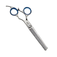 Juego de 5 Tijeras Profesionales Multifuncionales de Acero Inoxidable para Cortar el Cabello, Tijeras de Peluquería con Bolsa de Cintura para Salón