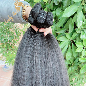 CDYHAIRVN Vente en gros Brésilien de qualité supérieure Crépus Droite Cuticule Alignée Faisceaux Brut Non Transformé Machine Double Trame Prix Usine - Product Image 1
