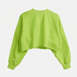 Sudadera Corta de Algodón para Mujer, Cuello Redondo, Manga Larga, Informal, Cómoda, Fabricante de Ropa Personalizada - Product Image 5