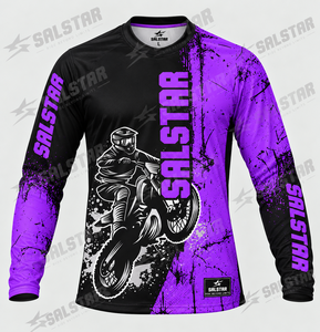 Ensemble maillot et pantalon de motocross personnalisé par sublimation, violet, équipement de course moto, vêtements de motocross, vêtements de sport OEM/ODM - Product Image 3